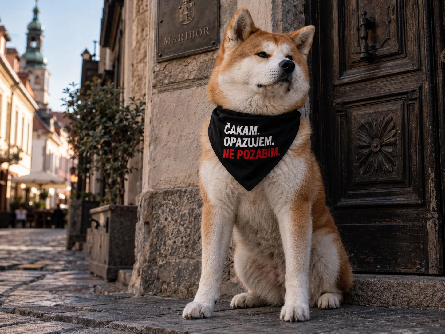 Predogled psa z rutico: Čakam. Opazujem. Ne pozabim.