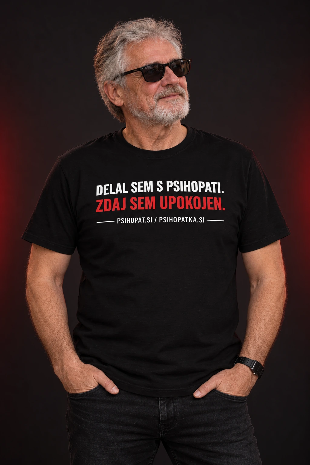 Unisex / moška majica na modelu: Zdaj sem upokojen.